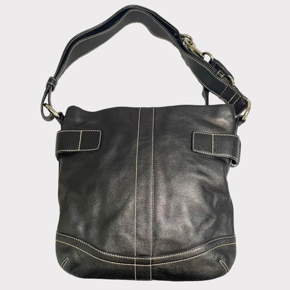 Coach - Vintage Soho Silm Duffle Shoulder Bag - Black - Picture 5 of 10